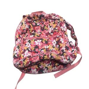 Vera Bradley Campus Backpack Laptop Rosa Floral Large